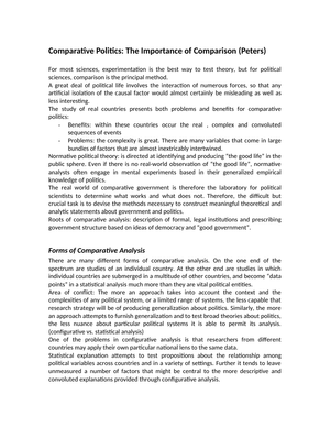 ZSF IS - PETERS B. Guy - Comparative Politics - Th