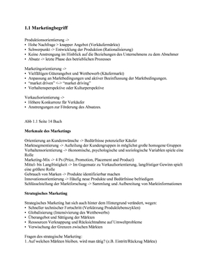Marketing ZSF Kapitel 1