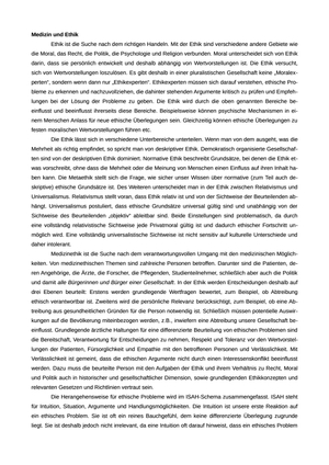 Medizin und Ethik