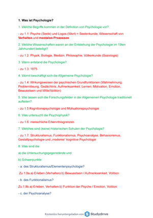 Forensische Psychiatrie Fragen + Antworten #2