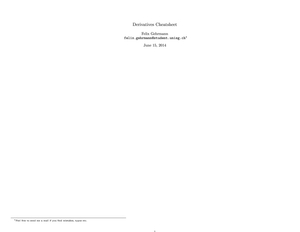 Derivatives Cheat Sheet