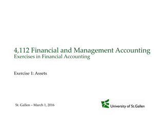 Financial Accounting Exercise 1 Tutor Solutions