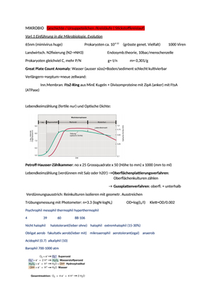 Mikrobio Zusammenfassung