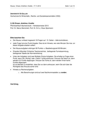 Zinsen, Anleihen & Kredite