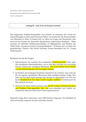 HS15 - Aufgabenstellung 9