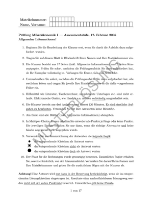 Lösungen zur Prüfung Mikro I HS05 (#2)