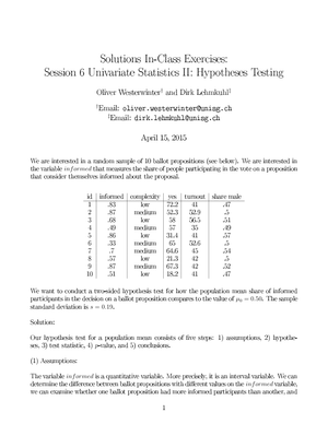 Quant. Methoden 2015: Lösungen VL 6