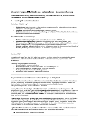Globalisierung und MNUs (VL 1-21)
