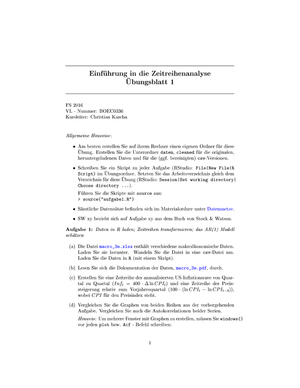 Übungen und Lösungen
