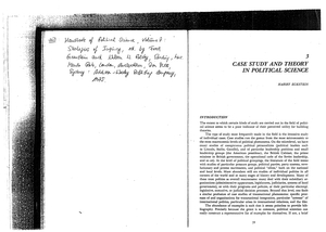 Eckstein 1975 - Case Study
