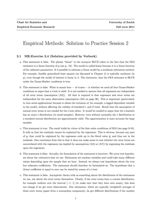 Empirical Methods HS11 Übung 2 Lösung