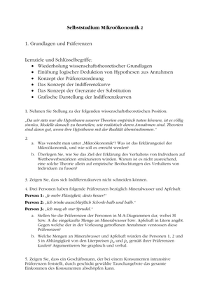 Mikro II: Selbststudium Grundl.&Präferenze2 Lösung