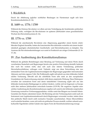 Recht & Staat - Lösung Auftrag 5 FS16