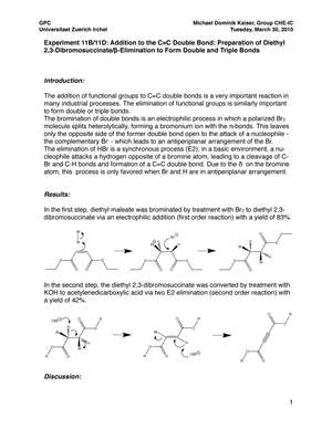 Addition to the C=C Double Bond