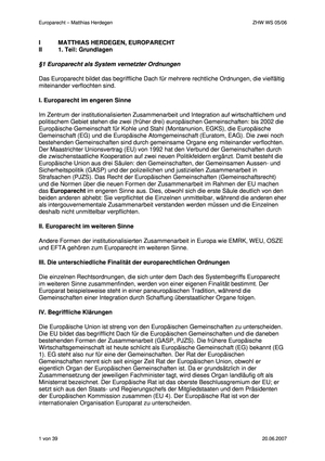 Zusammenfassung Europarecht