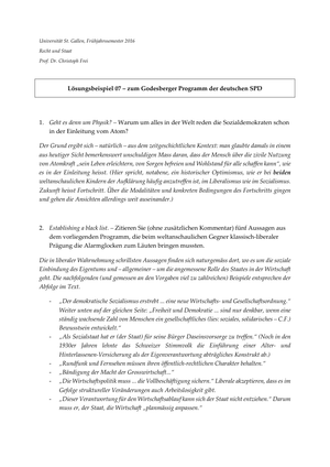 Recht & Staat - Lösungsbeispiel Frage 7 FS15