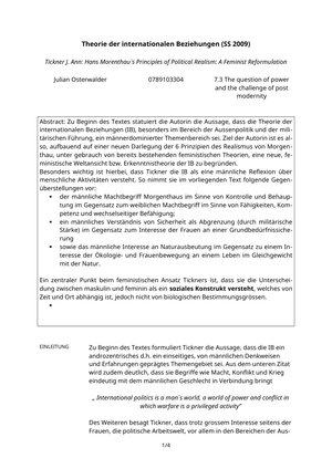 IRT ZSF - Tickner: Hans Morenthau`s Principles of