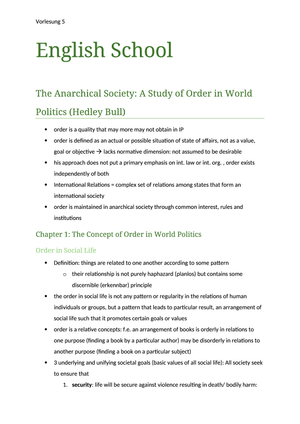 International Relations Vorlesung 5 ZSF