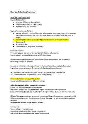 Human Adaption