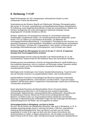 Zusammenfassung Sozial- Kulturanthropologie Vorl.6