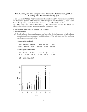 Musterlösung zur Softwareübung 1