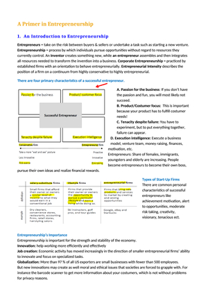Entrepreneurship HS11