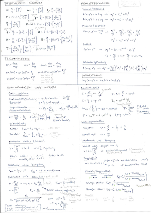 Formelblatt PHY 127