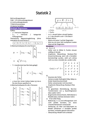 Zusammenfassung Statistik 2