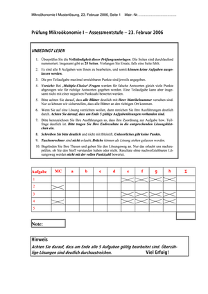 Lösungen zur Prüfung Mikro I HS06 (#2)