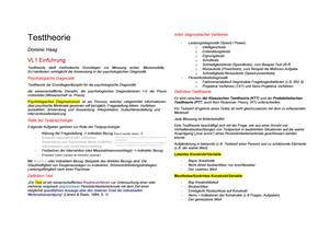 Testtheorie Zusammenfassung HS20