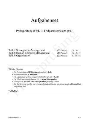 Probeprüfung 2017