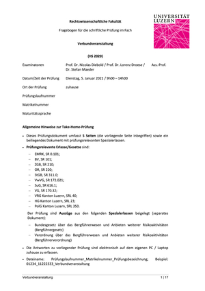 Prüfung Verbundveranstaltung HS20