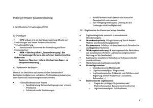Zusammenfassung New Public Management