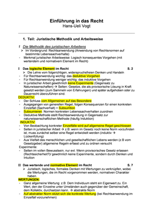 Hans-Ueli Vogt; Einführung in das Recht