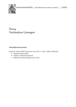 FiWi Selbststudium in VL7 + Lösungen