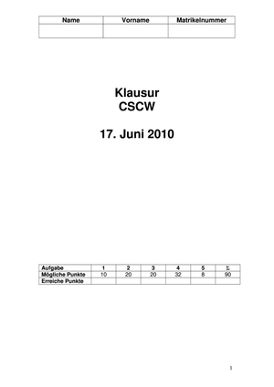 CSCW Klausur