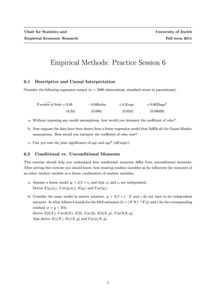 Empirical Methods HS11 Übung 6