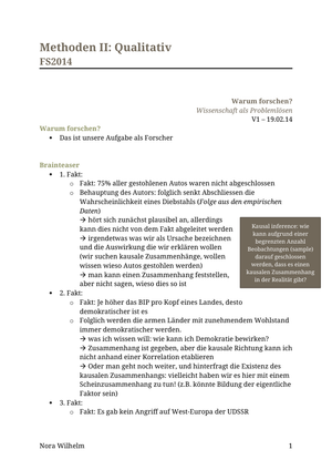 Methoden II Zusammenfassung