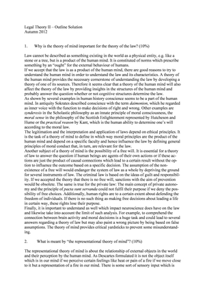 Legal Theory Prüfung 2012 Musterlösung