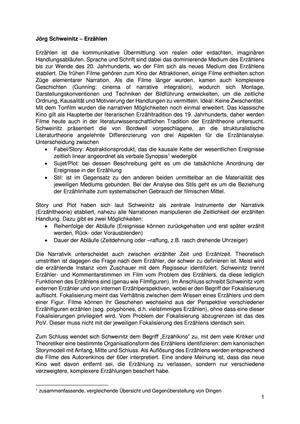 Jörg Schweinitz Erzählen Zusammenfassung