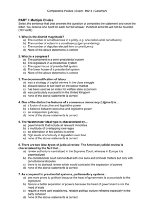 Comp. Politics Prüfung HS14