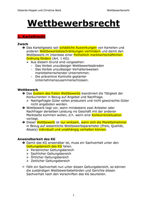 Wettbewerbsrecht (ZF)