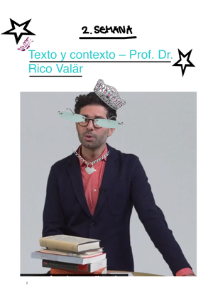 Prolegomena Literatur : Texto y contexto