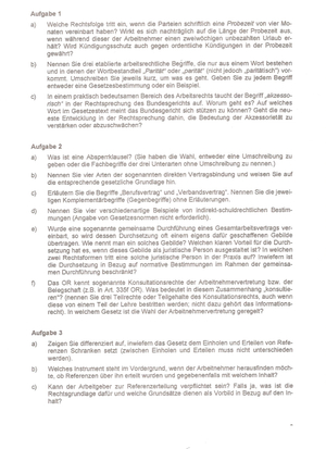 Arbeitsrecht Prüfung 2013