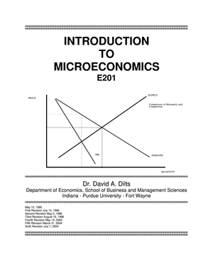 Introduction to Microeconomics