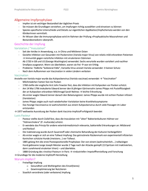 ZF Impfprophylaxe/Quarantäne