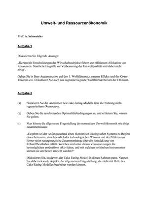 Umwelt- u. Ressourcenoekonomic Probe-Pruefung #1