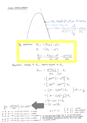 Linear stability Analysis