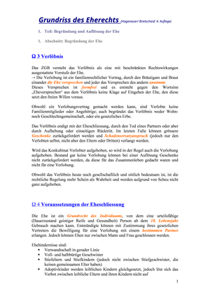 Ehe- und Kindesrecht Zusammenfassung #6