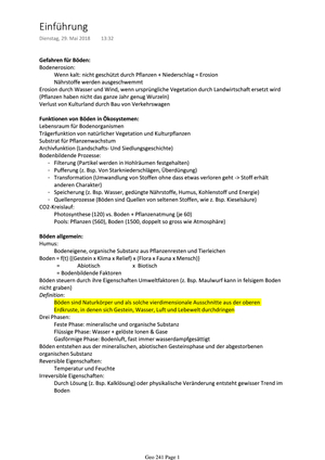 Zusammenfassung GEO 241 2018